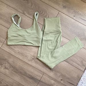 Lululemon Align 25” Leggings + Top Light Green